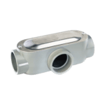 Caja oval roscada tipo T de 1 1/2" (38.1 mm) incluye tapa y tornillos. OT0077C-l