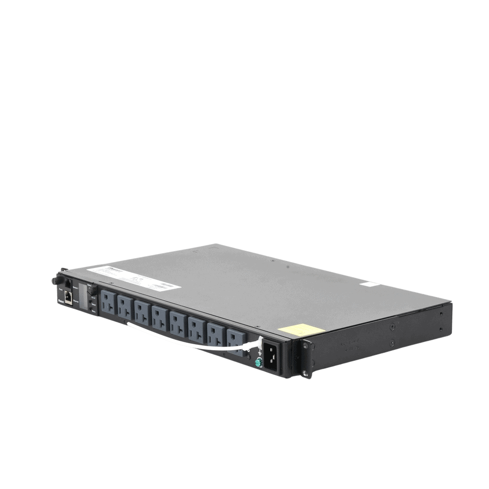 P08E14M-AD-2-l PDU Switchable y Monitoreable por Toma (MS) para Distribución de Energía, Enchufe de Entrada NEMA 5-15P, Con 8 Salidas 5-20R, Horizontal 19in, 120 Vca, 15 Amp, 1UR P08E14M 3