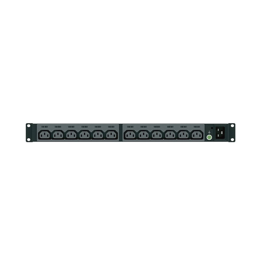 P12B46M-FRENTE-l PDU Básico para Distribución de Energía, Enchufe de Entrada NEMA L6-20P, Con 13 Contactos C13, Instalación Horizontal de 19in, 1UR, 20 Amp, 220 Vca P12B46M 2