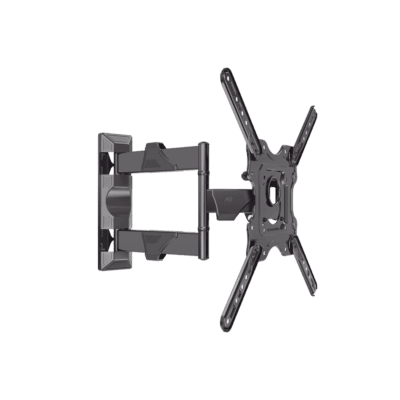 Montaje de Pared Articulado para Monitor de 32-55" / Soporta hasta 27.2 Kg / Vesa 400 x 400 / 100 x 100 / Acero / Separación a Pared de 5 cm a 40 cm