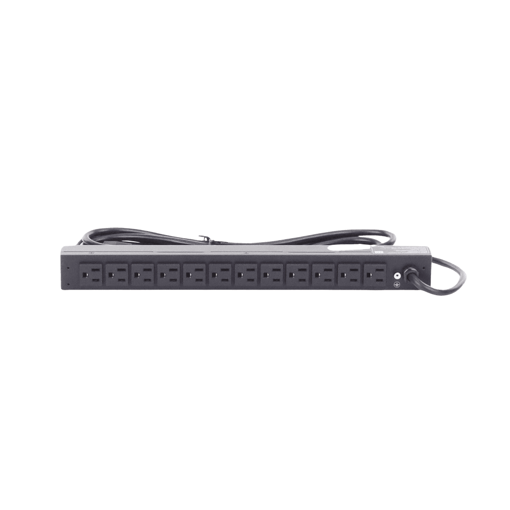 PDU15B12R-AD-4-l PDU Básico Para Distribución de Energía, Con 12 Tomas NEMA 5-15R Traseras, 1UR, 15 Amp, 120 Vca PDU15B12R 5