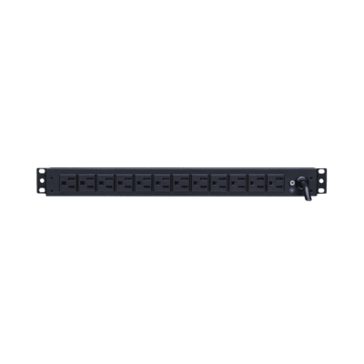 PDU Básico Para Distribución de Energía, Con 12 Tomas NEMA 5-15R Traseras, 1UR, 15 Amp, 120 Vca