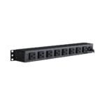 PDU Básico Para Distribución de Energía, Con 8 Tomas NEMA 5-15R Traseras y 2 Tomas 5-15R Frontales, 1UR, 15 Amp, 120 Vca PDU15B2F8R-AD-3-l