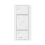 Control remoto PICO 3 botones encender/apagar, subir/bajar intensidad, color blanco, complemente con un atenuador Caseta, RA2, RadioRa2. PJ22BRLGWHL01-l
