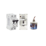 Kit de Centro de Carga Para Corriente Directa, Breaker de hasta 800 Vcc de 32 A con Supresor de Descargas Atmosféricas. PL32ACD-l