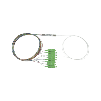 Splitter (Divisor Óptico) tipo PLC, de 1x8, conectores SC/APC de salida