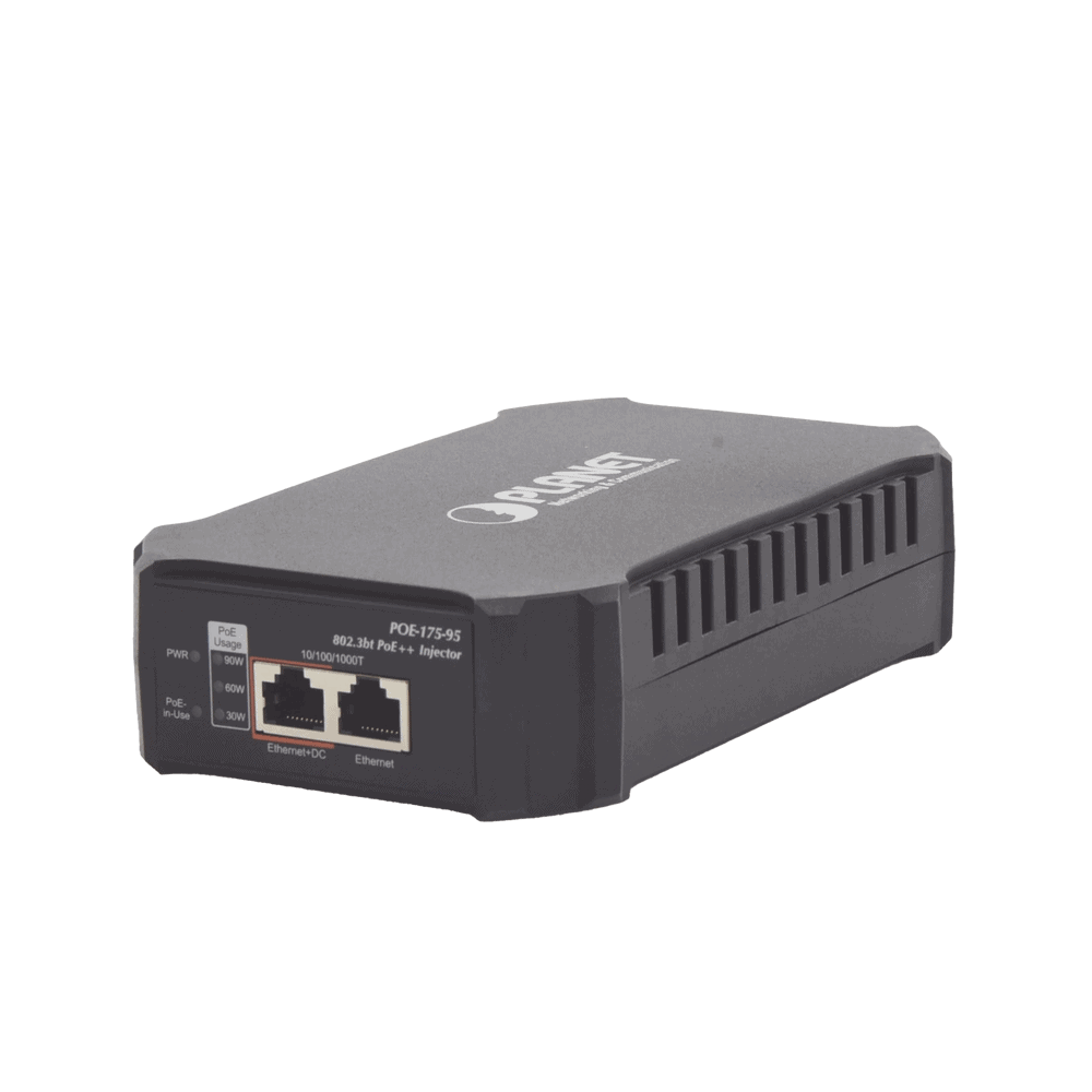 POE17595-FRENTE-l Inyector PoE 802.3bt 95 Watts Gigabit c/Fuente Interna POE-175-95 2