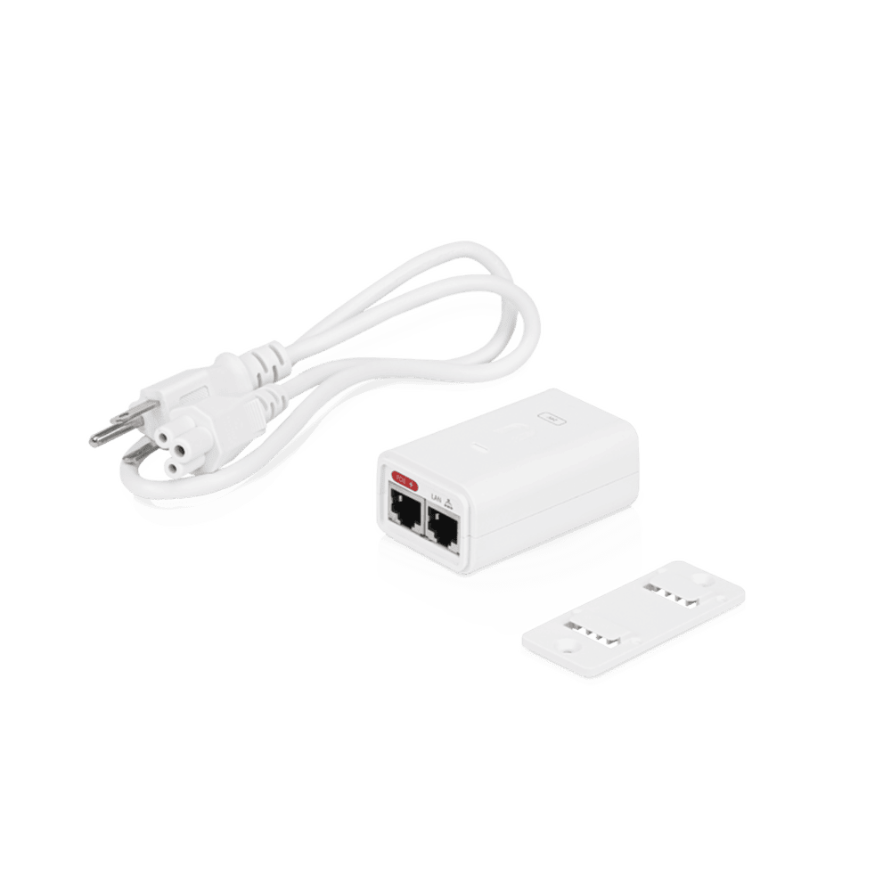 POE247WGWH-l Adaptador PoE Ubiquiti Gigabit de 24 VDC, 0.3 A POE-24-7W-G-WH 1