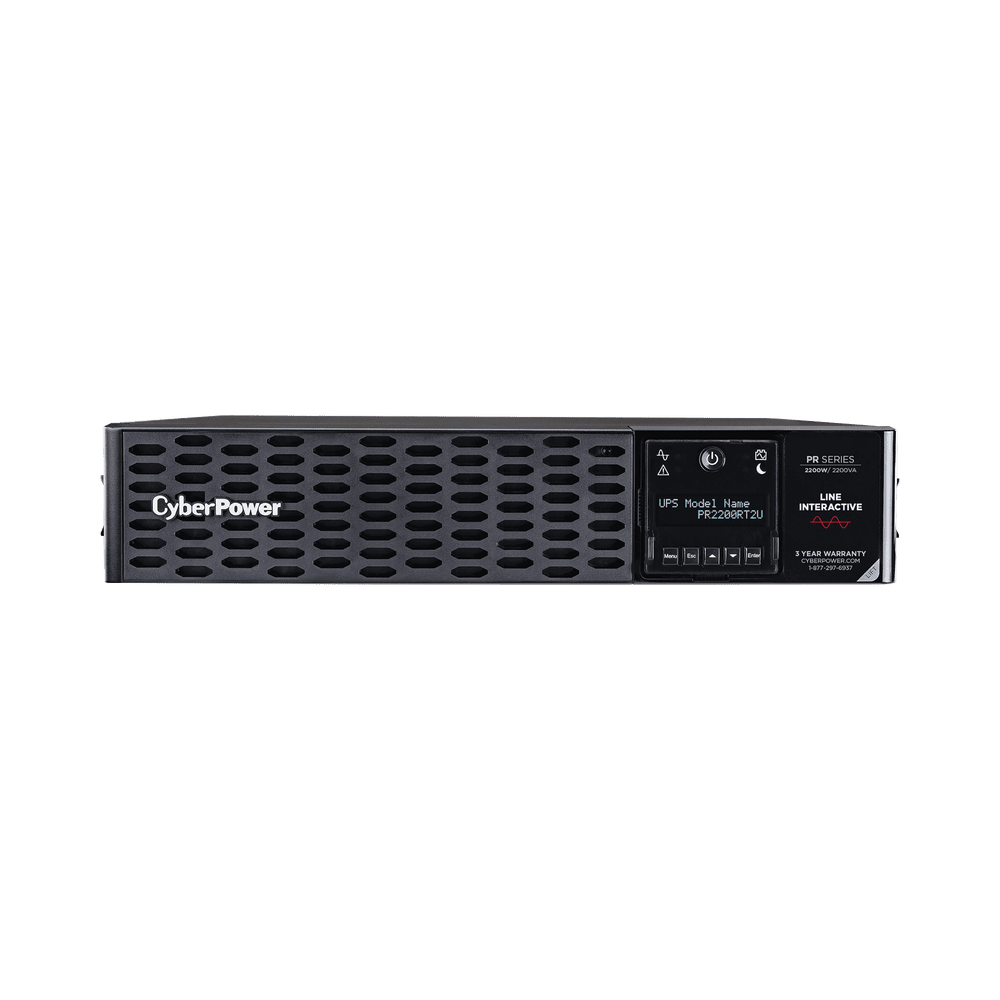 PR2200RT2U-l UPS de 2200 VA/2200 W, Topología Línea Interactiva, Entrada 120 Vca NEMA L5-30P, Onda Senoidal Pura, Torre o Rack 2 UR, Con 8 Tomas NEMA 5-20R PR2200RT2U 1