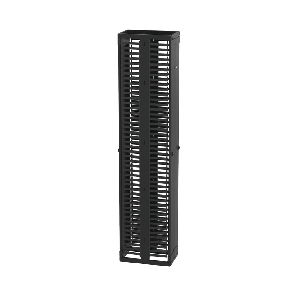 PR2VD12-LAT-DER-l Organizador Vertical PatchRunner™, Doble (Frontal y Posterior), Para Rack Abierto de 45 Unidades, 12in de Ancho, Color Negro PR2VD12 4