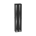 Organizador Vertical PatchRunner™, Doble (Frontal y Posterior), Para Rack Abierto de 45 Unidades, 12in de Ancho, Color Negro PR2VD12-LAT-IZQ-l