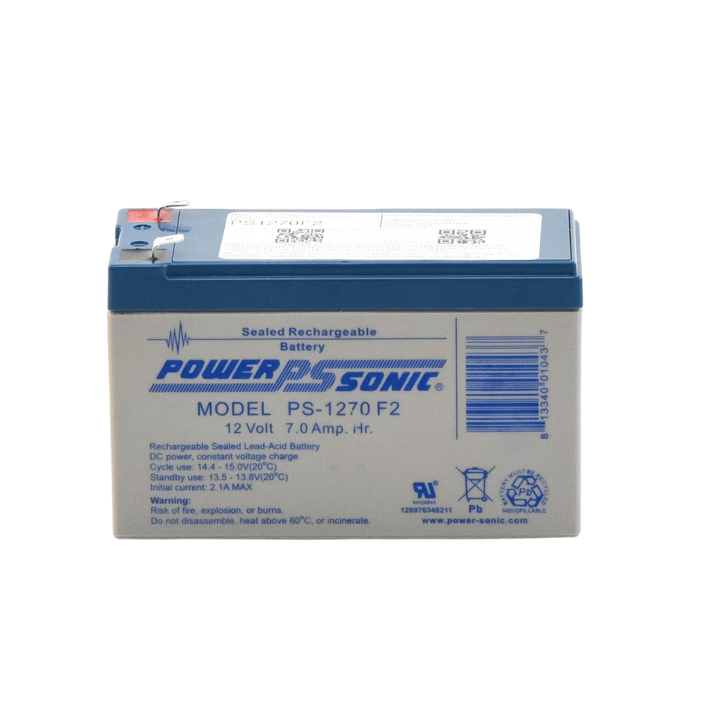 PS12120F2-AD-2-l Batería 12V Recargable, 12AH, Para Respaldo, Tecnologías AGM/VRLA, 5 Años Vida Útil, Terminales tipo F2, Reconocida UL , Sin Mantenimiento, Sin Derrames PS-12120-F2 3