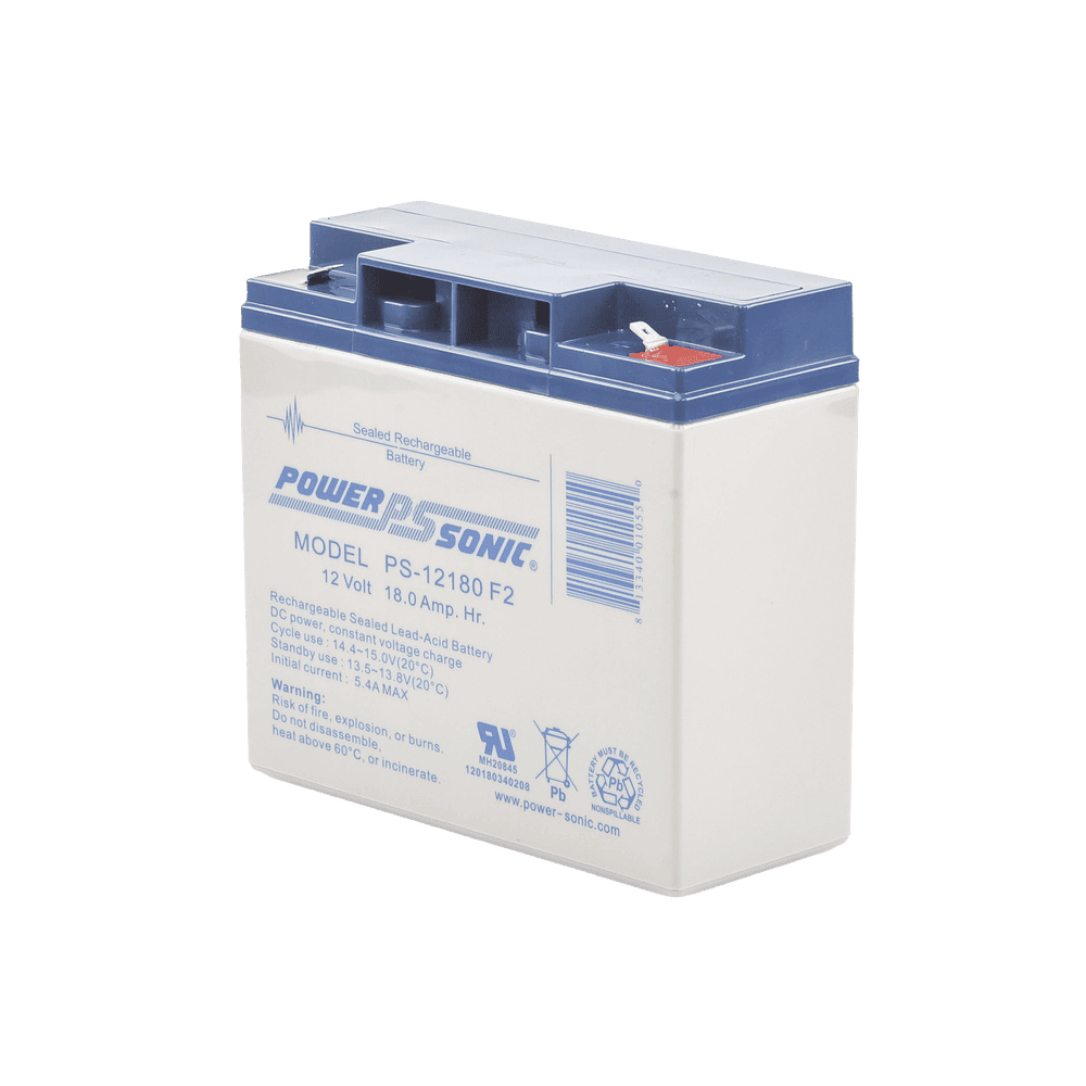 PS12180F2-LAT-DER-l-1 Batería 12V, 18AH, Para Respaldo, Tecnologías AGM/VRLA, Diseño De Vida Útil 5 Años, Terminales Tipo F2, Listada UL, Libre De Mantenimiento PS-12180-F2 3