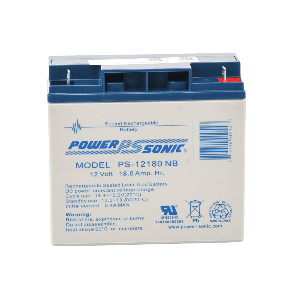 PS12180NB-AD-4-l Batería 12V, 18AH, Para Respaldo, Tecnologías AGM/VRLA, Diseño De Vida Útil 5 Años, Terminales Tipo NB, Listada UL, Libre De Mantenimiento PS-12180-NB 5