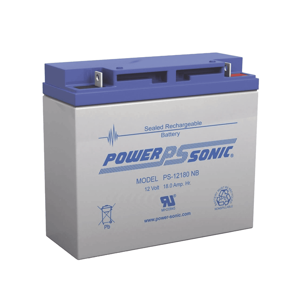 PS12180NB-l Batería 12V, 18AH, Para Respaldo, Tecnologías AGM/VRLA, Diseño De Vida Útil 5 Años, Terminales Tipo NB, Listada UL, Libre De Mantenimiento PS-12180-NB 1