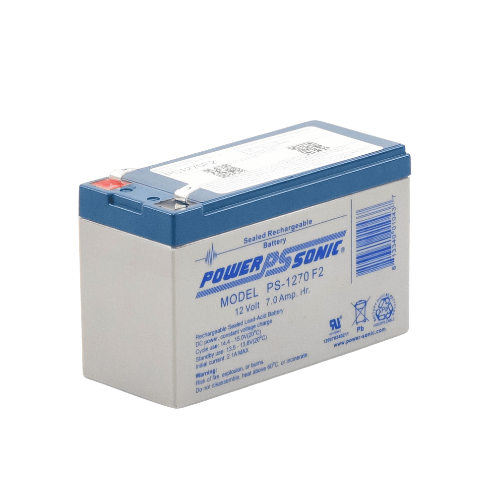 PS1270F1-AD-2-l Batería 12V, 7AH, Para Respaldo, Tecnologías AGM/VRLA, 5 Años Vida Útil, Terminales F1, Reconocida UL PS-1270-F1 3