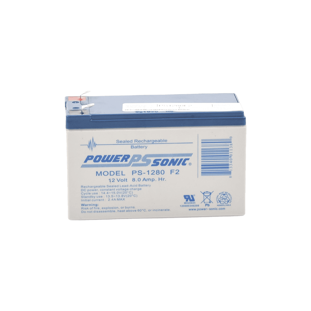 PS1280F2-AD-1-l Batería 12V, 8AH, Para Respaldo, Tecnologías AGM/VRLA, 5 Años Vida Útil, Terminales F2, Reconocida UL PS-1280-F2 2