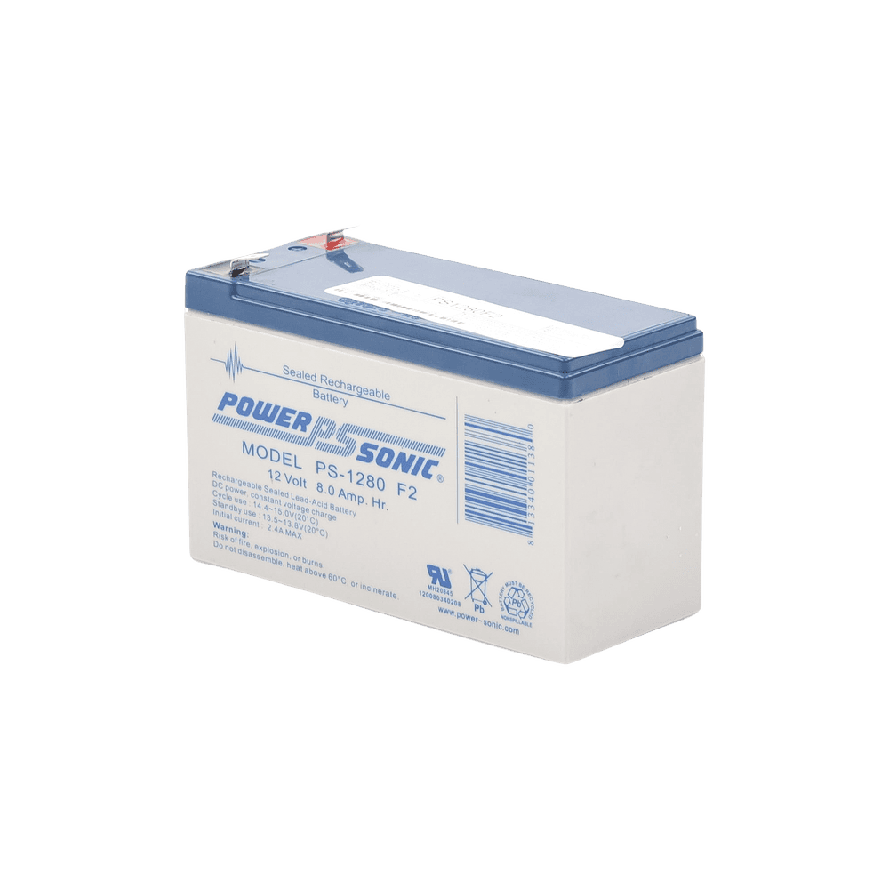 PS1280F2-AD-2-l Batería 12V, 8AH, Para Respaldo, Tecnologías AGM/VRLA, 5 Años Vida Útil, Terminales F2, Reconocida UL PS-1280-F2 3