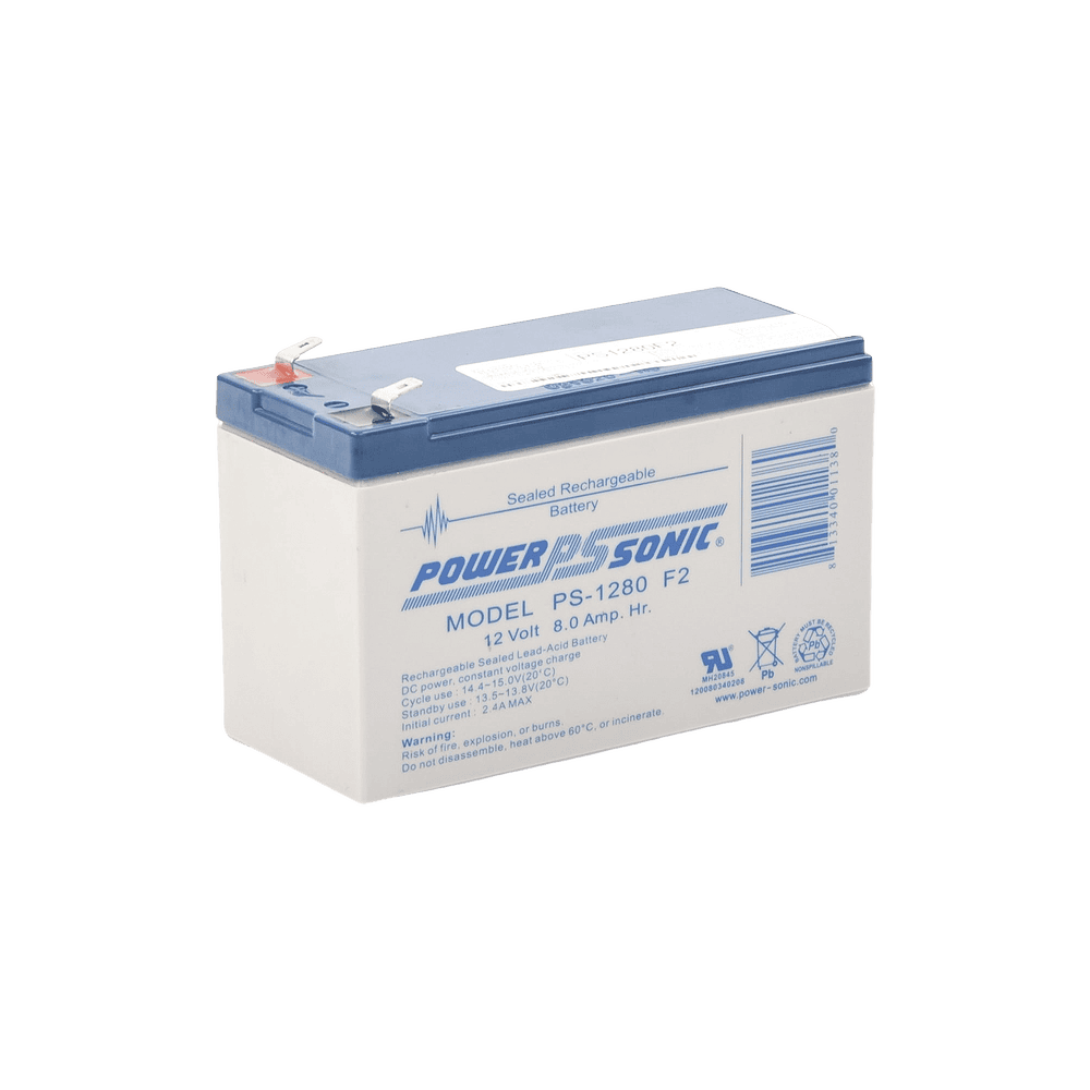 PS1280F2-AD-4-l Batería 12V, 8AH, Para Respaldo, Tecnologías AGM/VRLA, 5 Años Vida Útil, Terminales F2, Reconocida UL PS-1280-F2 5