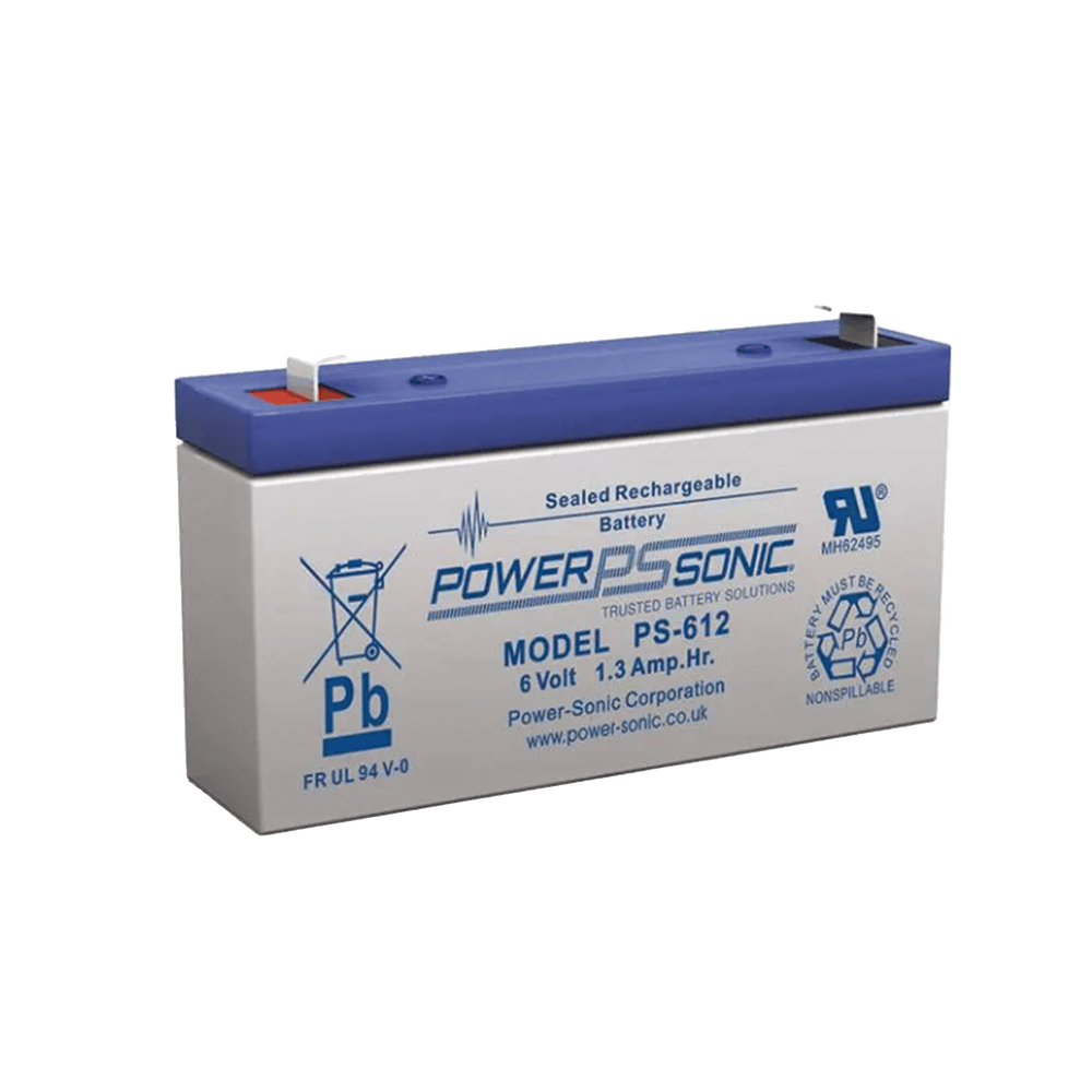 PS612F1-l Batería 6V, 1.2AH, Para Respaldo, Tecnologías AGM/VRLA, 5 Años Vida Útil, Terminales F1, Reconocida UL PS612-F1 1