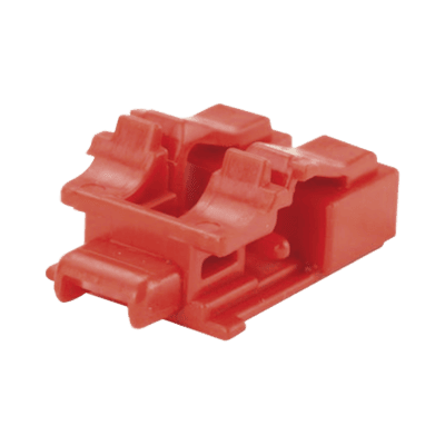 Kit de 10 Dispositivos para Bloquear Puertos de Fibra Óptica LC Duplex, Color Rojo, Incluye Llave de Extracción