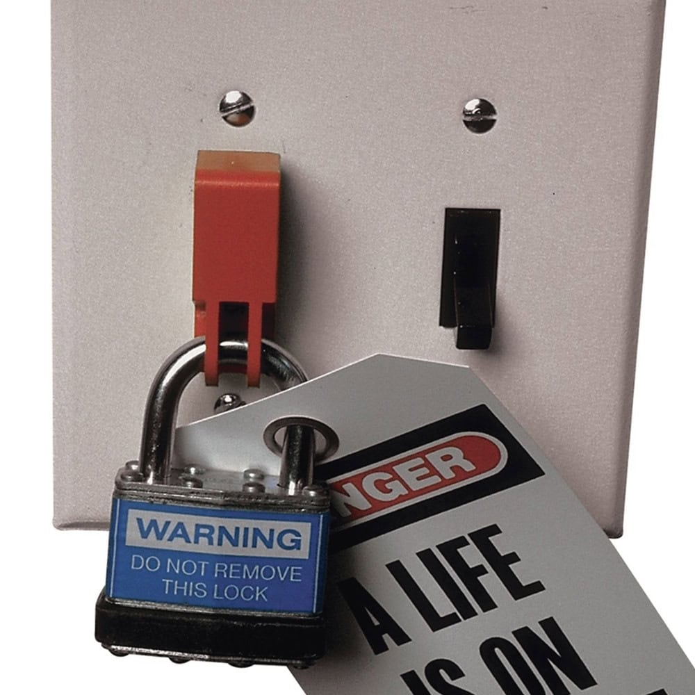 PSLWS-AD-1-l Dispositivo de Bloqueo LOTO para Interruptores Eléctricos de Palanca, de 15.2 x 22.3 mm, Color Rojo PSL-WS 2