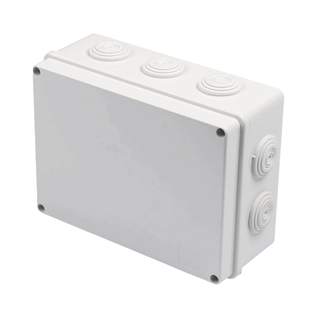 PST1419ER-AD-1-l Caja Derivación-Conexión de Plástico (140 X 190 X 76 mm) con 10 Glándulas de Goma. Para Instalaciones Comerciales, Residenciales e Industriales. Incluye Tornillería para su Tapa. Funciona También como Registro. PST-1419-ER 2