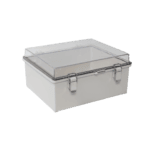 Gabinete Plástico ABS, Puerta Transparente, Uso en Intemperie IP66 (170 x 220 x 110 mm) Cierre por Broches Inoxidables y Permite Cerrado por Candado y Llave (Perno 5mm) No Incluido PST172211ET-l