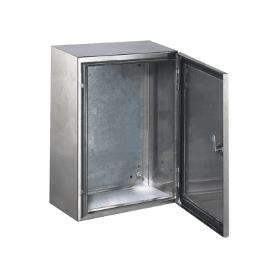 Gabinete de Acero Inoxidable IP66 Uso en Intemperie (200 x 300 x 150 mm) con Placa Interna Galvanizada.