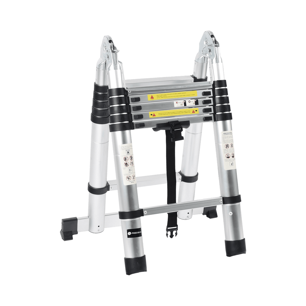 PSTH10002-l Escalera Telescópica de Aluminio Tipo Tijera de 1.9 + 1.9 Metros de Altura PST-H10-002 1