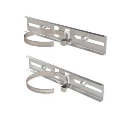 Montaje de Metal Galvanizado para Poste Universal para Gabinetes de Ancho Hasta 30 cm.