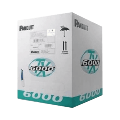 Bobina de Cable UTP 305 Metros (1000 Pies) de Cobre, TX6000? PanNet, Reelex, Blanco, Categoría 6 Mejorado (23 AWG), PVC (CM), de 4 Pares