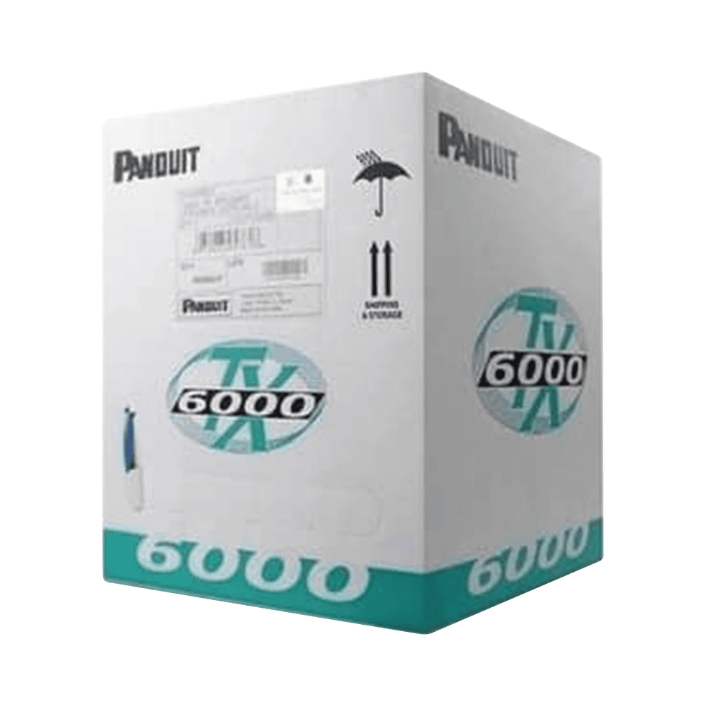 PUC6004WHFE-l-1 Bobina de Cable UTP 305 Metros (1000 Pies) de Cobre, TX6000? PanNet, Reelex, Blanco, Categoría 6 Mejorado (23 AWG), PVC (CM), de 4 Pares PUC6004WH-FE 1