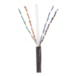 Bobina de Cable UTP de 4 Pares, PanNet, Para Exterior con Gel, Cat6 (23 AWG), Industrial para Climas Extremos, Color Negro, 305 Metros (1000 Pies) PUO6C04BLCEG-AD-1-l
