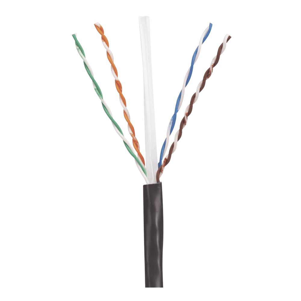 PUO6C04BLCEG-AD-1-l Bobina de Cable UTP de 4 Pares, PanNet, Para Exterior con Gel, Cat6 (23 AWG), Industrial para Climas Extremos, Color Negro, 305 Metros (1000 Pies) PUO6C04BL-CEG 2