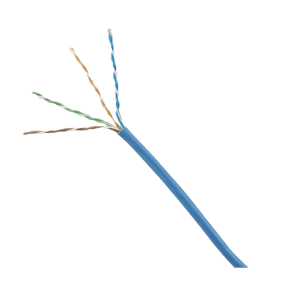 Bobina de Cable UTP 305 Metros (1000 Pies) de Cobre, TX5e, PanNet, Azul, Categoría 5e, 24 AWG, CMP (Plenum), de 4 Pares