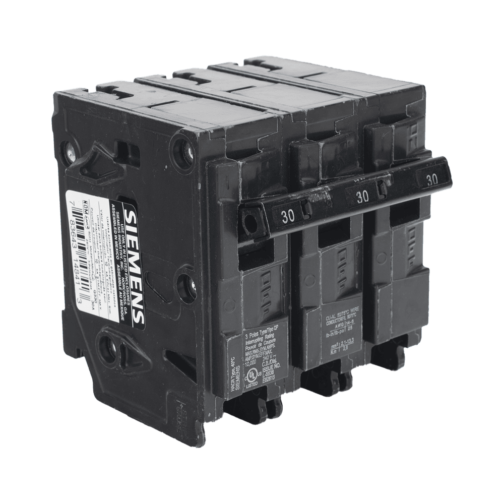 Q330-AD-2-l Interruptor automático enchufable tipo QP 3 polos, 30 amp Q330 3