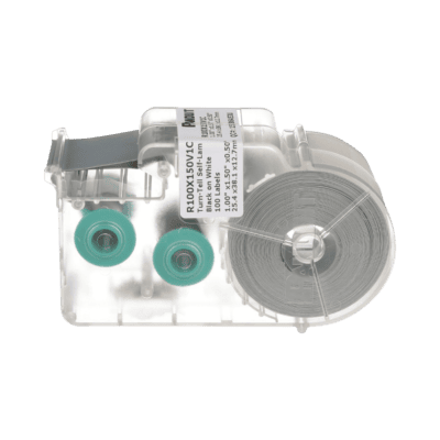 Casete de 100 Etiquetas Autolaminadas Turn-Tell, con Rotación para Mejor Visibilidad, para Cables de Redes de Cobre o Fibra Óptica, de 5.5 a 7.1 mm (0.22 a 0.28 pulgadas) de Diámetro