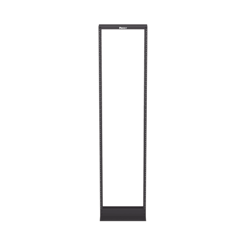 R2P-AD-1-l Rack de Dos Postes Estándar de 19 in, Rieles Numerados y Roscados #12-24, Fabricado en Aluminio, 45 Unidades de Rack, Color Negro R2P 2