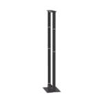 Rack de Dos Postes Estándar de 19 in, Rieles Numerados y Roscados #12-24, Fabricado en Aluminio, 45 Unidades de Rack, Color Negro R2P-AD-2-l