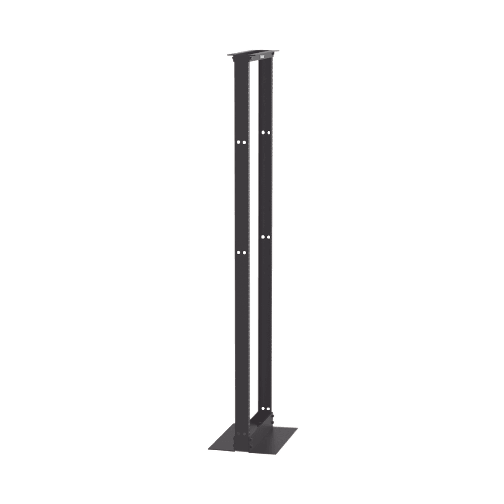 R2P-AD-3-l Rack de Dos Postes Estándar de 19 in, Rieles Numerados y Roscados #12-24, Fabricado en Aluminio, 45 Unidades de Rack, Color Negro R2P 4