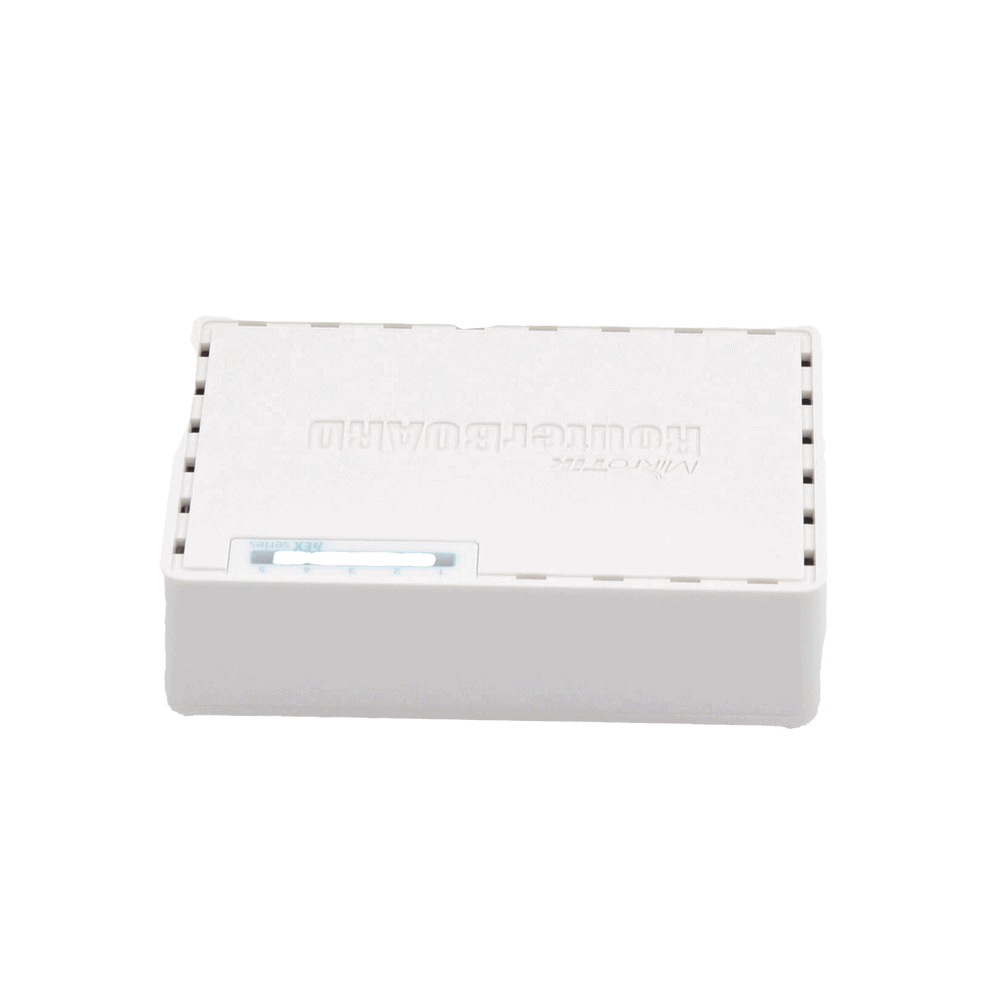 RB750UPR2-AD-4-l (hEX PoE LITE) RouterBoard, 5 Puertos Fast Ethernet, 4 con PoE Pasivo, 1 Puerto USB RB750UPR2 5
