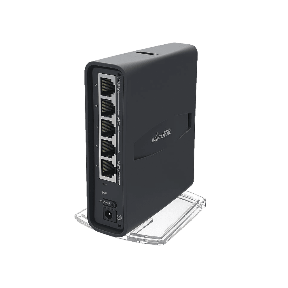RB952UI5AC2NDTC-LAT-IZQ-l (hAP ac lite Tower) 5 Puertos Fast Ethernet, WiFi Doble Banda 802.11ac, Base tipo Torre RB952UI-5AC2ND-TC 3