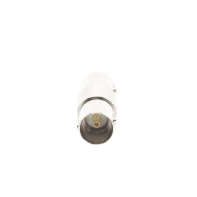 Adaptador Tipo Barril para 75 Ohm, de Conector BNC Hembra a BNC Hembra, Níquel/ Oro/ Teflón.