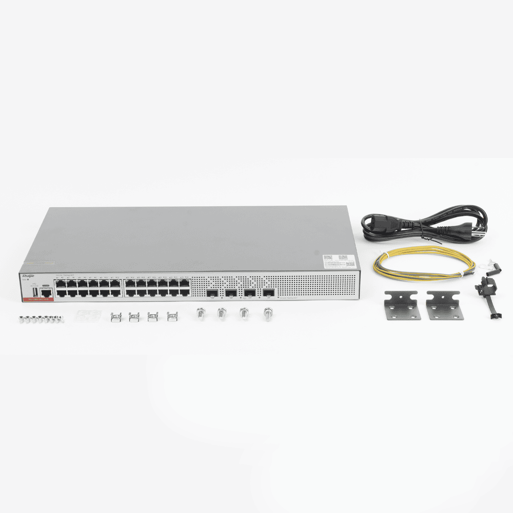 RGCS8324GT4XS-AD-1-l Switch de Acceso Capa 3 con doble Chip para Alta Disponibilidad Ideal en Redes Empresariales con 24 puertos Gigabit y 4 SFP+ 10Gb RG-CS83-24GT4XS 2