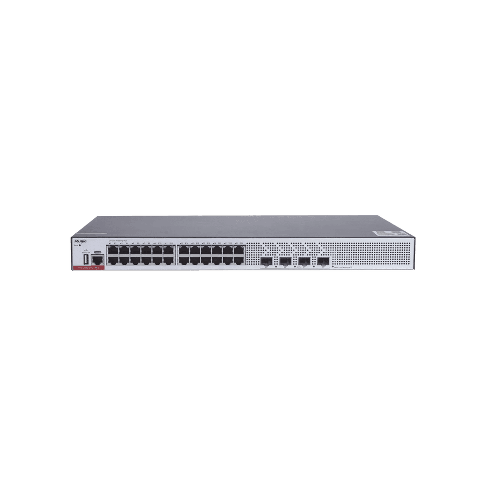 RGCS8324GT4XS-l Switch de Acceso Capa 3 con doble Chip para Alta Disponibilidad Ideal en Redes Empresariales con 24 puertos Gigabit y 4 SFP+ 10Gb RG-CS83-24GT4XS 1