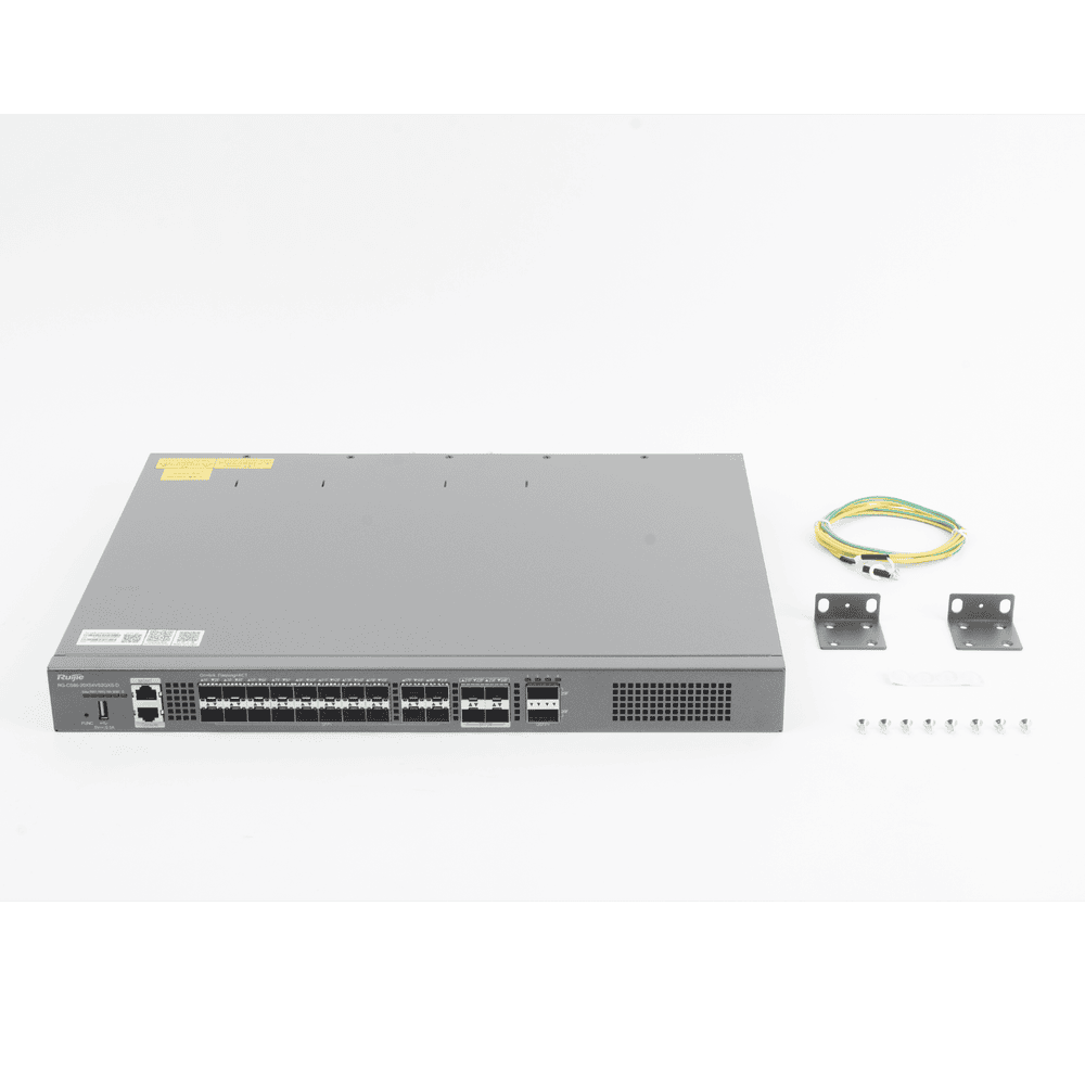 RGCS8620XS4VS2QXSD-AD-1-l Switch Core Distribuidor para Fibra con 20 Puertos SFP+ (10G), 4 Puertos SFP28 (25G) y 2 Puertos QSFP+ (40G) RG-CS86-20XS4VS2QXS-D 2