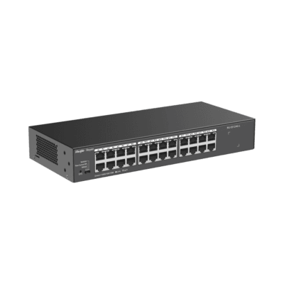Switch no administrable, con 24 puertos Gigabit, Visible en la Topología
