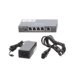 Switch Administrable PoE con 5 puertos Gigabit, 4 PoE 802.3af/at, gestión gratuita desde la nube, 54w RGES205GCP-AD-4-l