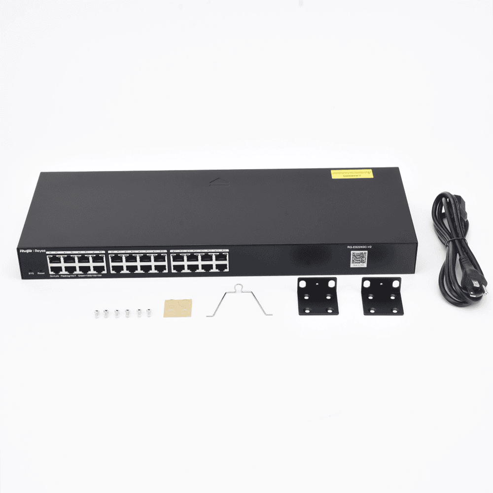 RGES224GCV2-AD-2-l Switch Administrable 24 puertos Gigabit, gestión gratuita desde la nube. RG-ES224GC-V2 3